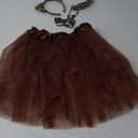 Neer 4 Pcs Cheetah Costume for Kids Girls Leopard Cat Ears Headband Tails Ears Bow for Halloween Animals Zoo Keeper Cosplay (Adults 21.65 Inch, Brown)