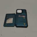 Vinich for iPhone 14 Wallet Case with Card Holder, RFID Blocking Credit Slots Kickstand Shockproof Phone Cover for Women Men, Bluish Green