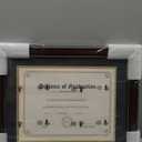 GraduationMall 8.5x11 Diploma Frame with Black over Gold Mat or Display 11x14 Document without Mat, UV Protection Acrylic, Mahogany with Gold Beads