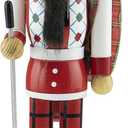 Clever Creations Black Golfer 16 Inch Traditional Wooden Nutcracker, Festive Christmas Dcor for Shelves and Tables