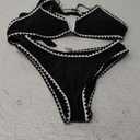 ZAFUL Women's High Cut Bikini Sets Ribbed V-Wire Cami Bikini Two Piece Swimsuit