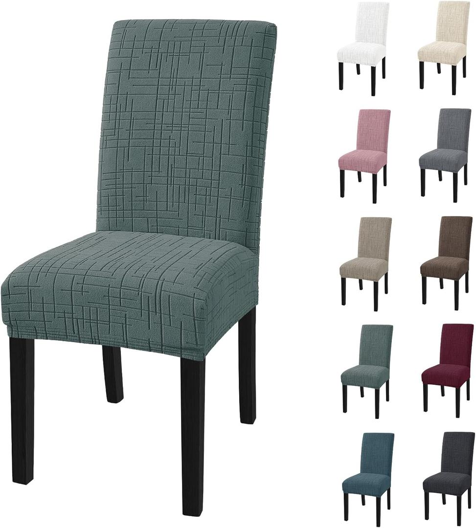 Super Stretch Chair Covers Set of 2, Dining Chair Cover Washable, Stretchy Spandex Chair Covers, Parsons Chair Slipcover for Home, Restaurant, Banquet (Sage Green)