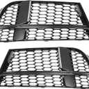 ACROPIX Fog Light Grill Front Lower Bumper Fog Light Cover Inserts for Audi A3 2017-2020 No.8V3807681ABESM/8V3807682NESM Durable Front Left Right Honeycomb