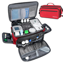 Mancro Medical Bags, Large Medication Storage Empty, Water Resistant Pill Bottle Organizer for Home, First Aid Responder Bag, Nurse Gifts, Red Medical Supply Organizer