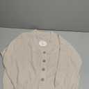 Women's Autumn And Winter Fashion Button Solid Color Loose Casual Cardigan  (XX-Large, Beige)