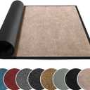 Mibao Super Absorbent Front Door Mat, 29.5" x 17", Non-Slip Washable Indoor Doormats, Low Profile Entryway Rug Outdoor, Dirt Resistant Welcome Mats for Front and Back Door Entrance, Beige