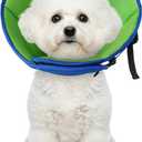 Dog Cone Collar After Surgery, Adjustable Soft Recovery Cone for Small Dogs to Stop Licking, Light-Weight Comfortable Elizabethan Collar for Dogs Anti-Bite Lick Protective Wound (S(Neck Girth:9.45"-11.81"), Blue)