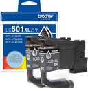 Brother Genuine LC501XL2PK Twin Pack High Yield Black Ink Cartridges (for use with Work Smart 1260, 1360, and 1410 Printers)