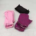 Hungdao 3 Pairs Volleyball Knee Pads for Kids Soft Breathable Brace Non Slip Padded Sponge Knee Support for Girls Boys Dance, Football, Skating, Running, Youth Sports (Small, Pink, Purple, Black)