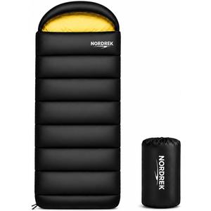 Camping Sleeping Bag for Adults & Kids with Pillow, Lightweight XL 4-Season Waterproof Sleeping Bag with Compression Sack for Camping, Hiking, Travel & Indoor Outdoor Use, X-Large