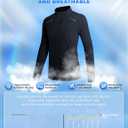 GEMYSE Women's 1/4 Zip Pullover Shirts Long Sleeve Workout Tops Quick Dry Casual Rash Guard Shirts (Black, XL)