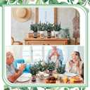 4 Pcs Christmas Decor for Home Christmas Artificial Eucalyptus Mason Jar Centerpiece for Table with Artificial Floral Arrangement Tiered Tray Decor for Winter Office Farmhouse Kitchen Table Home