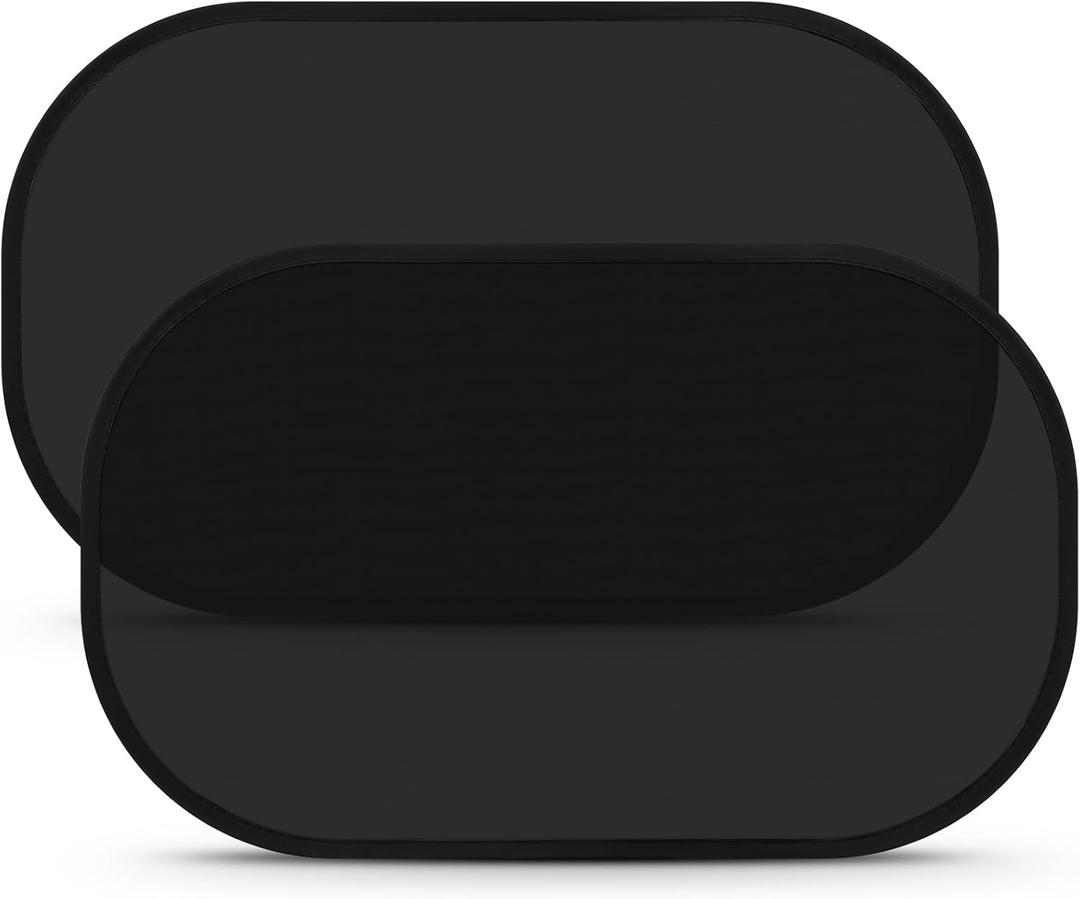 2 Pack Car Window Shade - 20  12 Car Side Window Covers for Baby, Cars Window Sun Shade, Glare Shield and UV Rays Protection for Your Child, Mesh Window Shades for Baby (2 Dark Black)