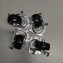 4 each: Shepherd Medium Duty Rubber Wheel Industrial Caster (9509)