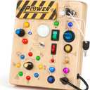 Joyreal Montessori Toddler Busy Board, 19 Led Wooden Sensory Board Educational Toy, Montessori Toys for 1-6 Year Old, Travel Toys Gifts for Toddlers Boys and Girls