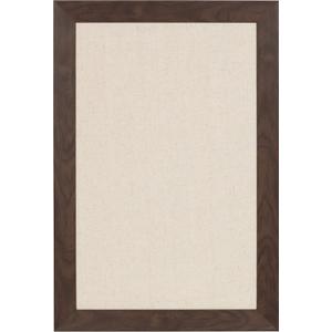 DesignOvation Beatrice Framed Linen Fabric Pinboard, 18x27, Walnut Brown (18" x 1")