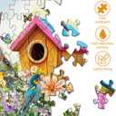 VAIIEYO Bird Puzzles for Adults 1000 Pieces - Birdhouse Flowers, Extra Large Jigsaw Puzzles Butterfly, Fun & Challenging Puzzles, Family Time, Great Gift Idea, Home Decor, Finished Size 31.5 x 16.4in