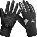INBIKE Winter Cycling Gloves for Men Women Cold Weather Thermal Windproof Gel Bike Gloves Touch Screen (Large, gray)