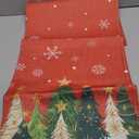 GEEORY Christmas Table Runner 13x72 Inch, Xmas Trees Snowflakes Winter Holiday Decorative Farmhouse Table Decorations for Kitchen Dinning, Indoor Outdoor Dinner Party Decor (Red) GT150-72