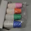 500 Pack 5oz Paper Cups, Multicolor Paper Disposable Cups, Small Mouthwash Cups, Cold Beverage Drinking Cup for Party, Travel and Event (Dots)