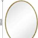 Beaded Oval Bathroom Mirror, 24x32 Inch Vintage Gold Oval Mirrors