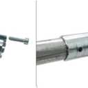 6 Pcs 4 Way Pipe Connector Clamp Fittings,Structural Pipe Connector Chain Link Fence Fittings,Galvanized Steel End Rail Clamps, Fit for 1" O.D.(25.4 mm) Steel Pipe, Bolts and Nuts Included