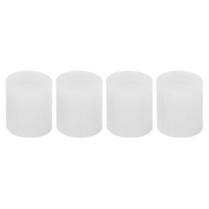 4Pcs 3D Printer Heat Bed Leveling Parts, 16mm Heat Bed Mounts Column, Silicone Column Solid Mounts, Stable Hotbed Tool Heat Resistant Buffer for I3 Plus A8 D9 (White)