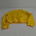 Zando Bomber Jacket Women 2025 - Short Cropped Jacket Women Button Down Long Sleeve Casual Varsity Jackets with Pockets (Medium, Yellow)