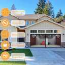 Fiberglass Magnetic Garage Screen Door - Double 16x7ft (2 car) Hands Free Mesh Screen DoorDIY Retractable Garage Door Screen with 6 Roll Up Starps (Fit 16 Ft W * 7 Ft H-A)
