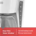 BLACK+DECKER CM1160W-1 CM1160W 12-Cup Programmable Coffeemaker, White/Stainless Steel