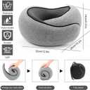 WEERSHUN Travel Pillow for Airplanes, 2026 New Memory Foam Neck Pillow with Chin Wrap for Traveling, Suitable for Airplanes, Offices and Cars, Standard