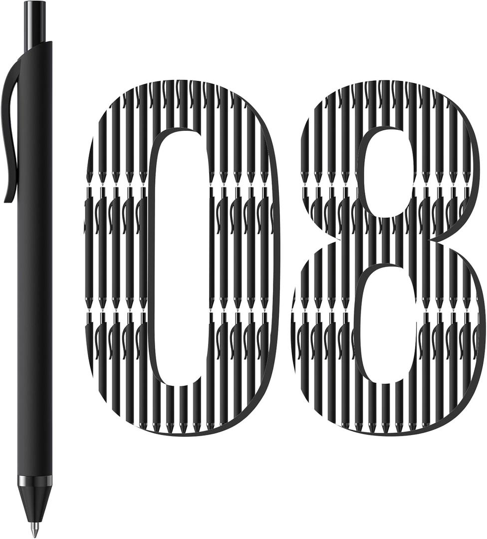 Bulk Pens - 108 Pack No Bleed Black Ink Click Pens Wholesale Retractable Smooth Ballpoint Pens for Office School Medium Point 1.0MM