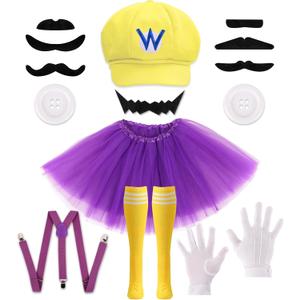 Halloween Costumes Accessories for Adults Women - Halloween Costume 2025 Cosplay Party Set for Teen Girls (Yellow), One Size