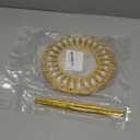 2 Pack Shiny Curtain Tiebacks Luxury Curtain Holdbacks Plastic Curtain Clips Buckle Drapery Holdbacks Crystal Drapery Tiebacks for Window Decoration, with Fixing Rod (26 Crystals, Gold) (Gold)