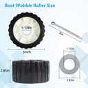 Boat Wobble Roller 5"x3", Boat Trailer Roller Marine Ribbed Wobble Roller Boat Trailer Wobble Roller Assembly with Washers and pins for Boat Yacht Trailer