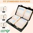 BAGAIL 4 Set/6 Set/8 Set Compression Packing Cubes Travel Accessories Expandable Packing Organizers (Square Mesh, 06-Beige)