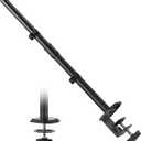 Steel Extra Tall 2-Section Monitor Stand Pole - 31.6 inches Sturdy Center Pole Only for Monitor Arm Mounts, Adjustable Height, Compatible with C-Clamp & Grommet Bases,Black