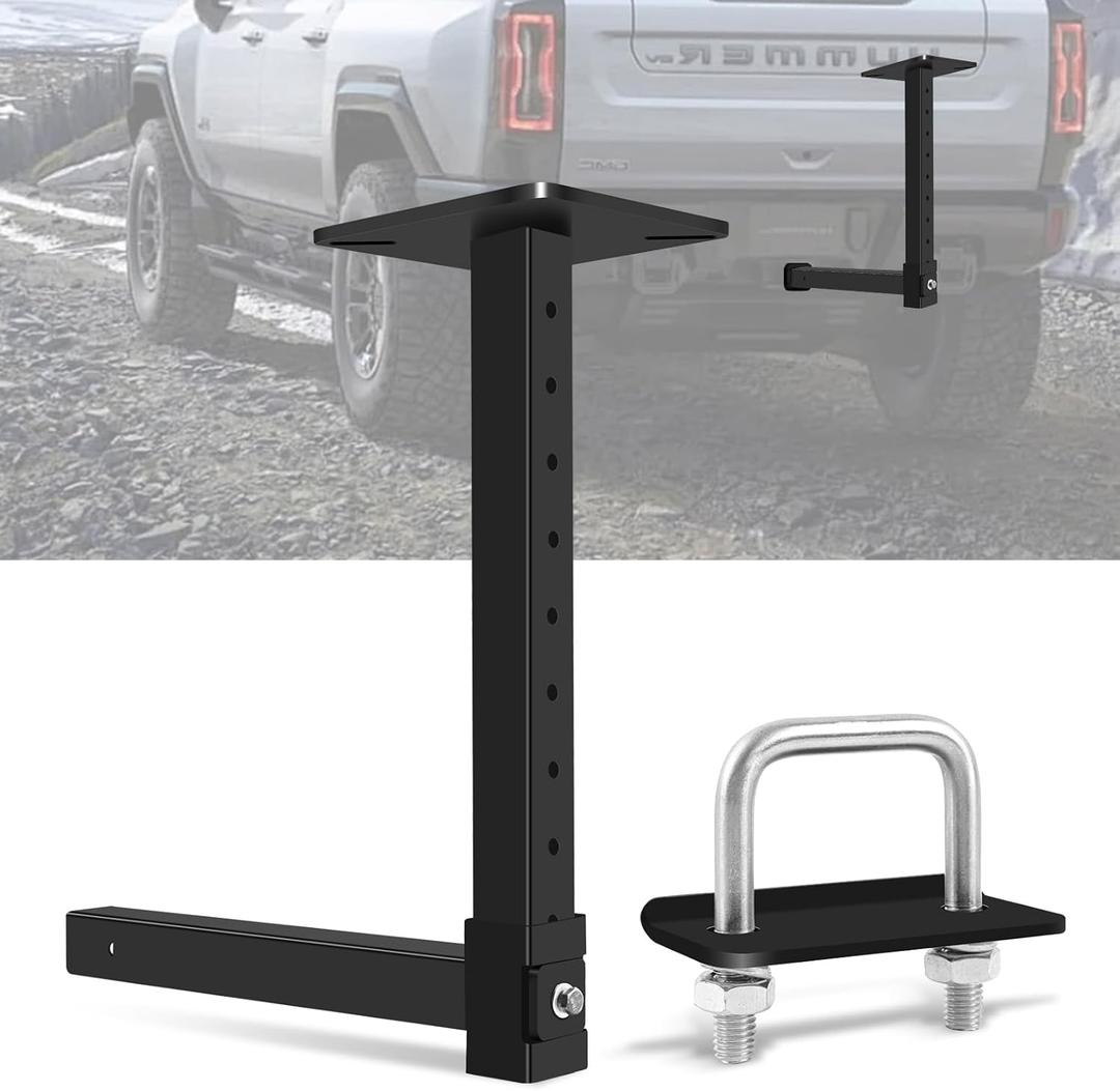 Heavy-Duty Hitch Mount Vise Plate, Hitch Vise Holder with Adjustable Height, Hitch Vise Mount for Truck, Trailer Hitch Vise, Universal Fit for 2-Inch Receiver (Black)