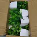 Unittype 8 Pcs Fake Plants Small Artificial Faux Plants for Shelf Mini Plastic Potted Greenery for Home Office Desk Bathroom Bedroom Indoor Decor(Green)