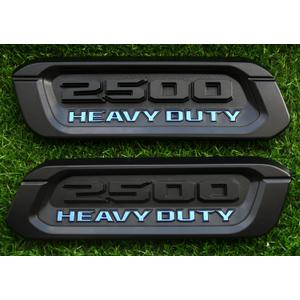 2pack New 2500 Heavy Duty Emblems Left Right Side 3D Badges Black Hood Replacement for 2500 (Blue)