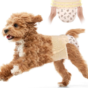 Ambreview Dog Diapers Female, Disposable Diapers for Female Dog with Stretchy Waist, Pull Up Puppy Wraps for Doggie in Heat Period Super Absorbent LeakProof Doggy Diaper for Dogs 10PCS (M)