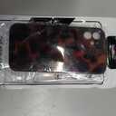Cute Phone Case for iPhone 12 Case Amber Leopard Full Camera Protective Slim Shockproof Aesthetic Phone Case-Brown Amber