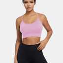 Women's Crossback Mid Impact Sports Bra with Removable Cups - Medium Support, Racerback Design (Blue)