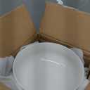 MALACASA Salad Bowls Set, 44 OZ (7") Large Soup Bowls Cereal Bowl for Kitchen, White Ceramic Bowls Set of 2, Dishwasher & Microwave Safe,Series REGULAR