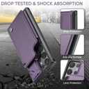 Vinich for Samsung Galaxy S24 Ultra Wallet Case with Card Holder, RFID Blocking Credit Slots Kickstand Shockproof Phone Cover Fit for Galaxy S24 Ultra 6.8" Purple