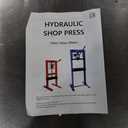 Hydraulic Shop Press,6 Ton H-Frame Garage Floor Adjustable Shop Bearing Press with Stamping Plates to Bend, Straighten, Or Press Parts, Install Bearings & U-Joints (Black)