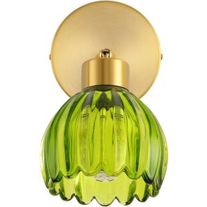 Wall Sconces Vintage Fixture Light, Vanity Lights for Bathroom, Modern Wall Light Fixtures, Metal Sconces Wall Lighting with Glass Shade, Farmhouse Wall Lamp for Bedroom Living Room