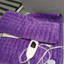 40"X20" Electric Heating pad with 6 Heat Settings, Auto Shut Off, Dry Electric Heating for Back Neck Knee Arms Legs Shoulder Heat Pads for Christmas Birthday Father's Day Mother's Day (Dark Purple)