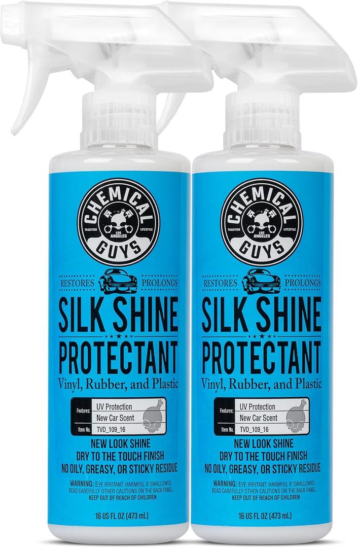 Chemical Guys TVD_109_1602 Silk Shine Spray-able Dry-to-The-Touch Dressing and Protectant for Tires, Trim, Vinyl, Plastic and More, Safe for Cars, Trucks, Motorcycles, RVs & More, 16 fl oz (2 Pack)