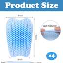 2Pcs/4Pcs Ski Guards Gel Pads, 6 x 4 Inch Snowboard Shin Pads, Reusable Ski Shin Protector Pad for Ski Boot Liner Reducing Pressure